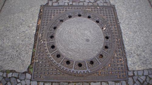 Manhole cover, East German style