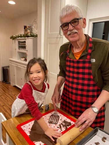 Making Christmas cookies with Opa!