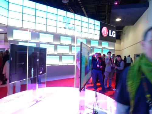 The LG booth was quite cool...