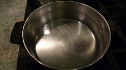 Fill water to about 80 full in a soup pot